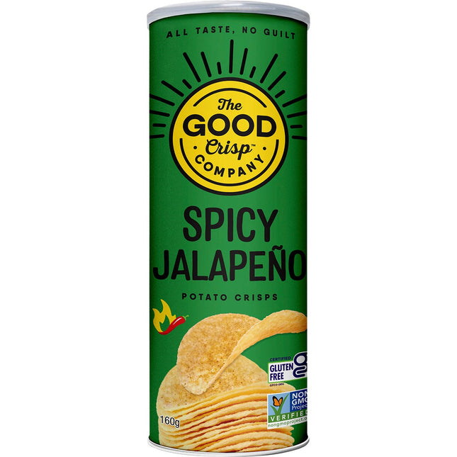 THE GOOD CRISP COMPANY Potato Crisps Spicy Jalapeno 8x160g | Snack