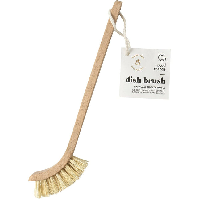 Good Change Store - Dish Brush Wooden Handle, Plant Bristles