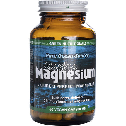 GREEN NUTRITIONALS Marine Magnesium 260mg 60 Caps | Magnesium Supplement