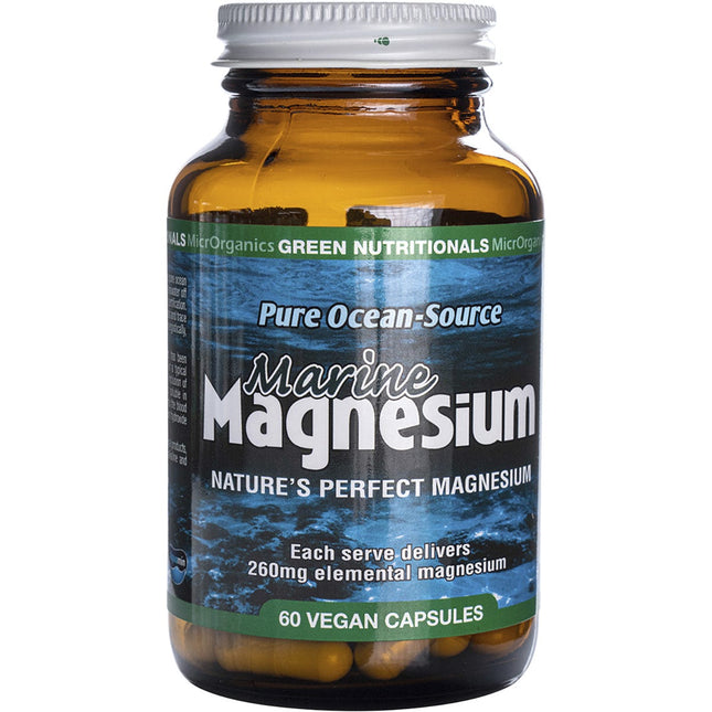 GREEN NUTRITIONALS Marine Magnesium 260mg 60 Caps | Magnesium Supplement