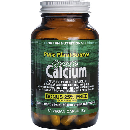 GREEN NUTRITIONALS Green Calcium 600mg 60 Caps | Supplement
