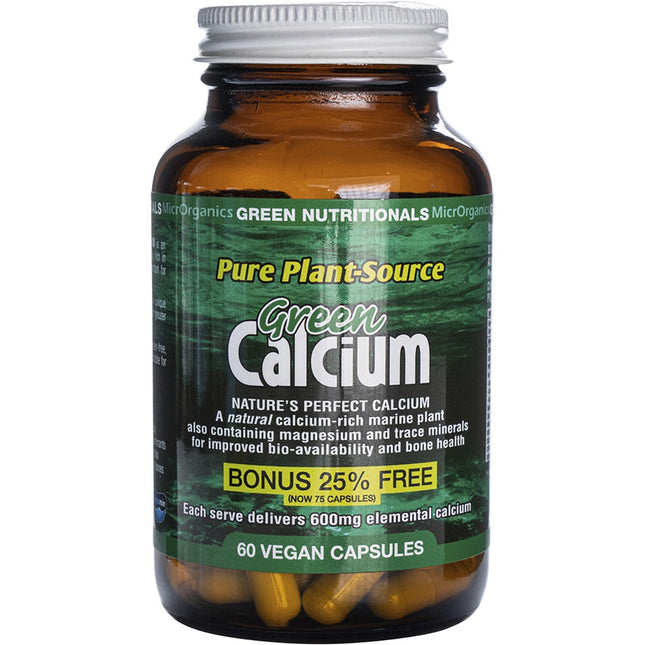 GREEN NUTRITIONALS Green Calcium 600mg 60 Caps | Supplement