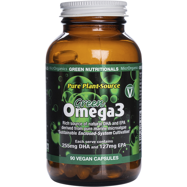 Green Nutritionals Green Omega-3 255mg DHA + 127mg EPA 90 Capsules