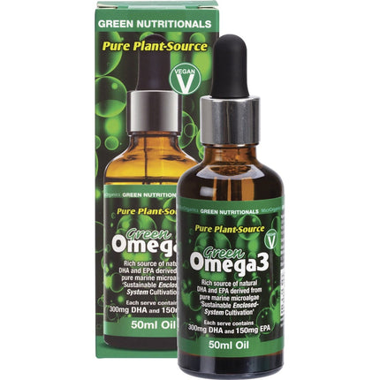 GREEN NUTRITIONALS Green Omega3 Vegan Drops 300mg Dha+150mg EPA 50ml | Omega Supplement