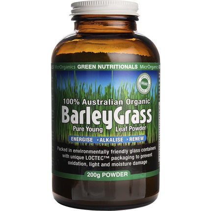 GREEN NUTRITIONALS Barleygrass 100% Australian Organic 200g | Soup & Broth