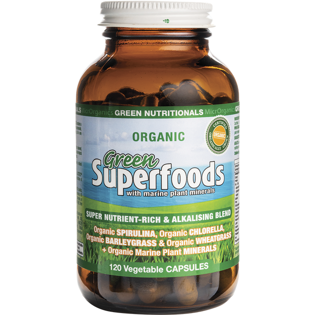 Green Nutritionals Organic Green Superfoods 120 Caps
