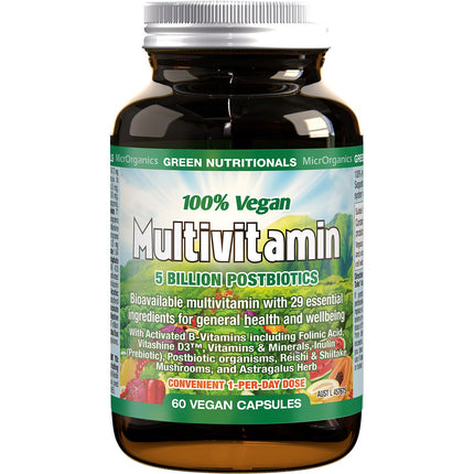 Green Nutritionals - 100% Vegan Multivitamin Capsules