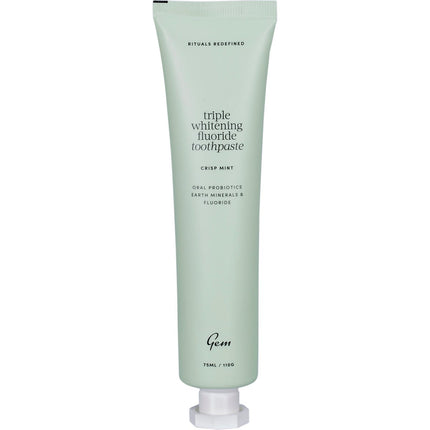 GEM - TOOTHPASTE TRIPLE WHITENING MINT 100G