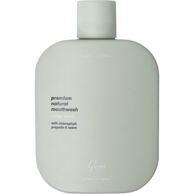 GEM Mouthwash Premium Natural Crisp Mint 500ml