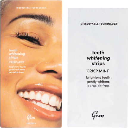 GEM Whitening Strips Crisp Mint 28pcs | Snack Chips
