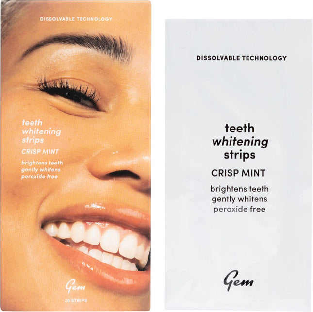 GEM Whitening Strips Crisp Mint 28pcs | Snack Chips