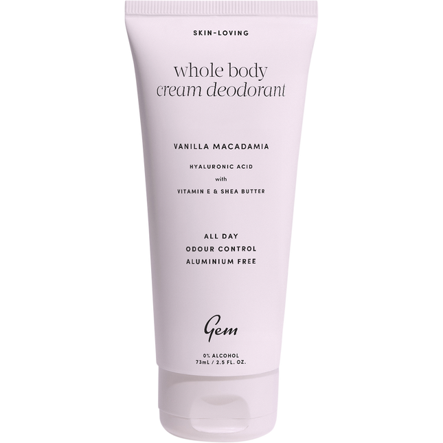 Gem Whole Body Cream Deodorant Vanilla Macadamia 73ml