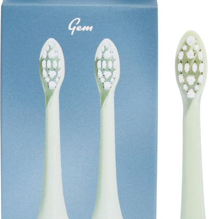 GEM Electric Toothbrush Replacement Heads Mint 2pk | Oral Care