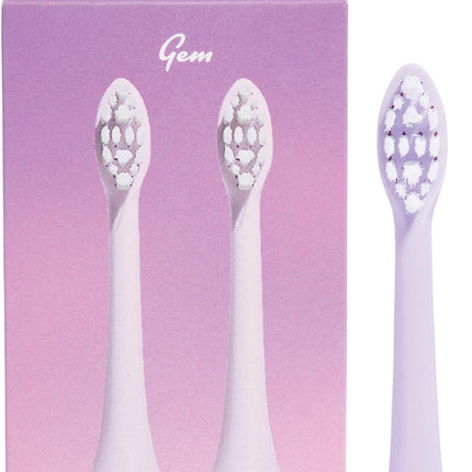 GEM Electric Toothbrush Replacement Heads Rose 2pk | Oral Care