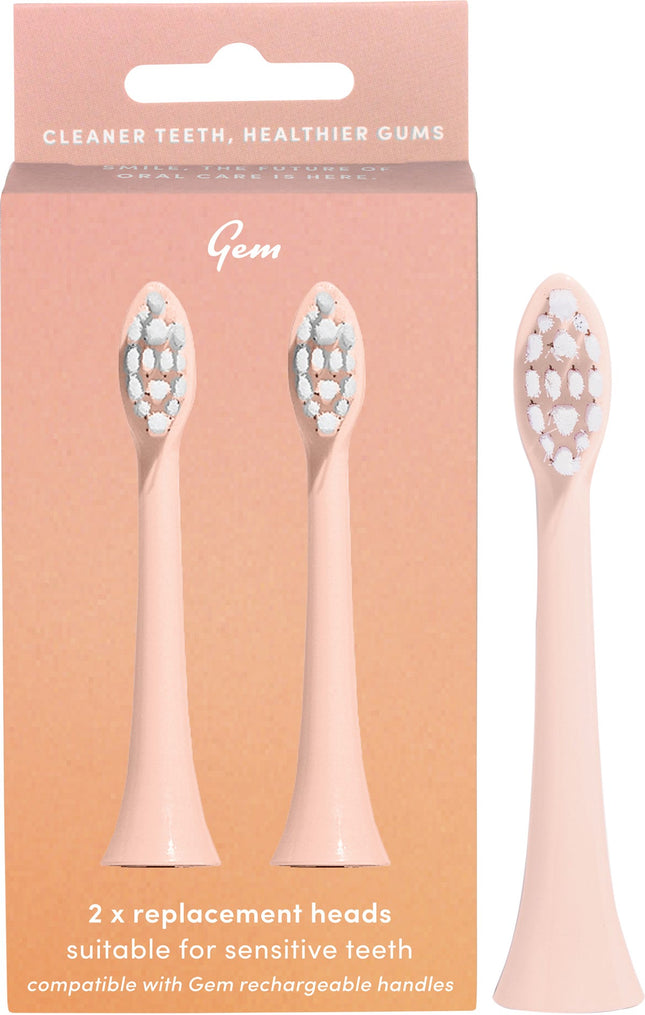 GEM Electric Toothbrush Replacement Heads Watermelon 2pk | Oral Care