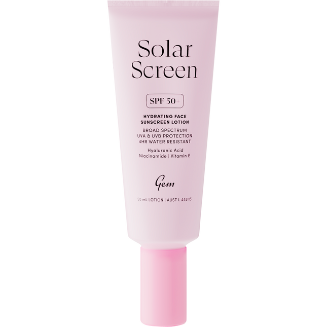 Gem Solar Screen SPF50+ Hydrating Face Sunscreen Lotion 50ml