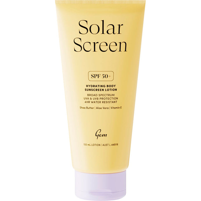 GEM Solar Screen SPF50+ Hydrating Body Sunscreen Lotion 150ml