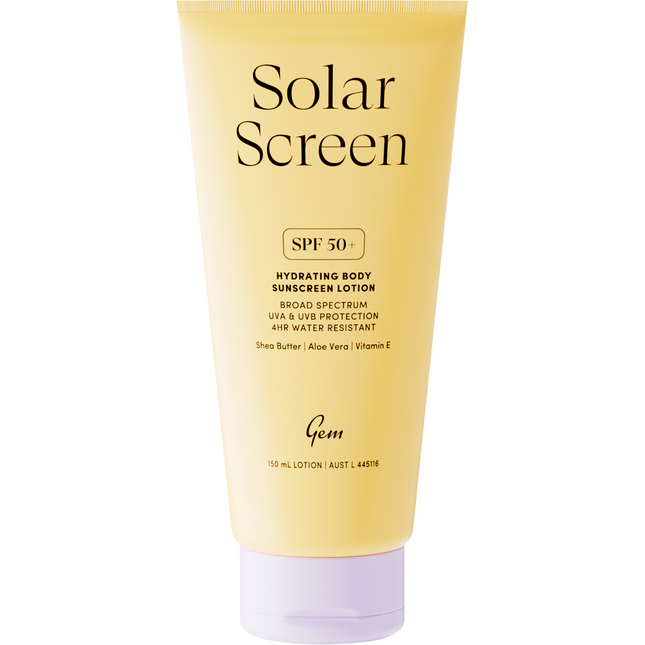 Gem Solar Screen SPF50+ Hydrating Body Sunscreen Lotion 150ml