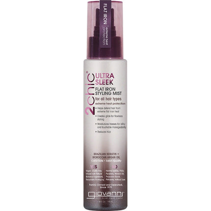 GIOVANNI Styling Mist Flat Iron 2chic Ultra Sleek All Hair 118ml | Face Toner