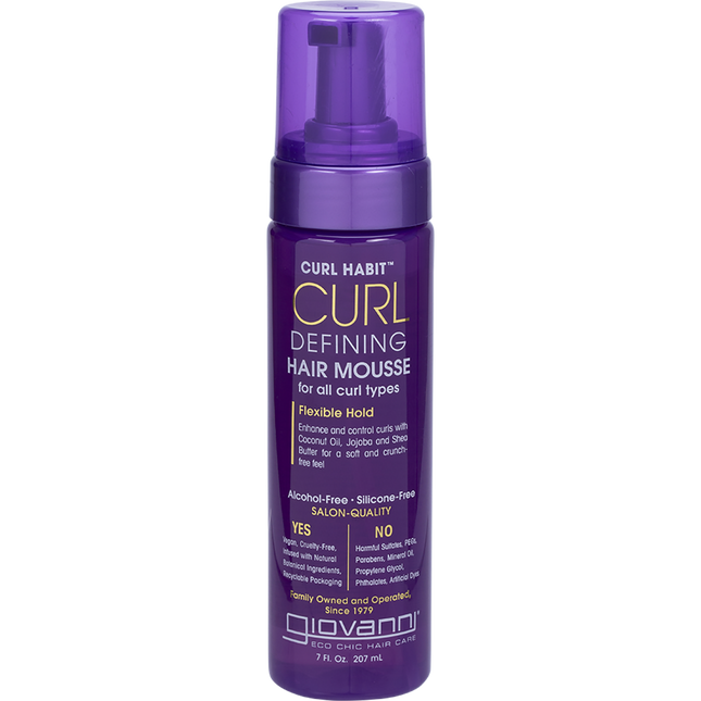 Giovanni Hair Mousse Curl Habit Curl Defining 207ml