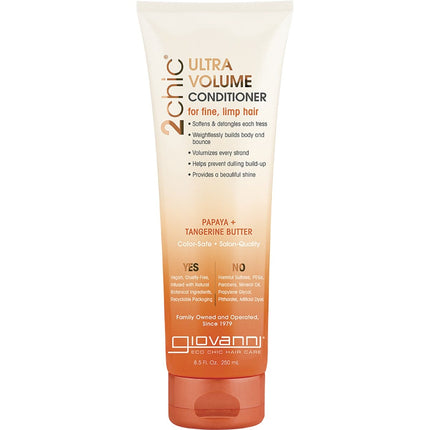 GIOVANNI Conditioner 2chic Ultra Volume Fine, Limp Hair 250ml | Hair Conditioner