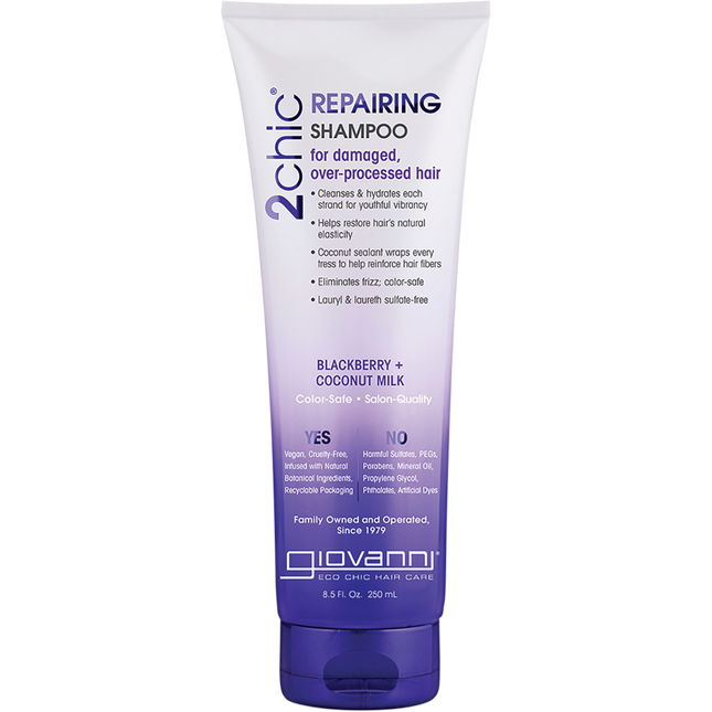 Giovanni 2chic Repairing Damaged Hair Shampoo Blackberry & Coconut Milk 250ml