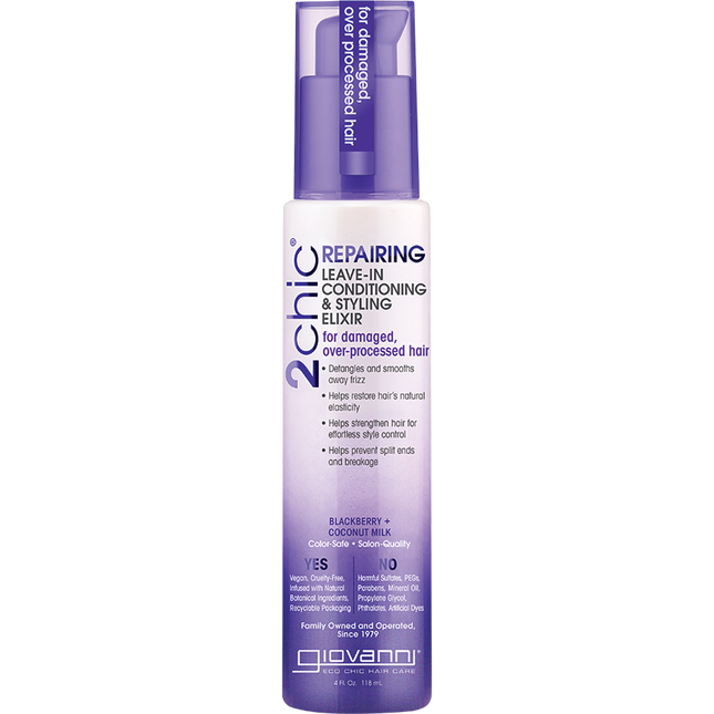 Giovanni 2chic Repairing Damaged Hair Leave-in Conditioner Blackberry & Coconut Milk 118ml