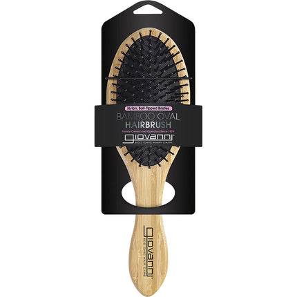 Giovanni - Bamboo Hair Brush Oval Nylon Ball Tipped Bristles -