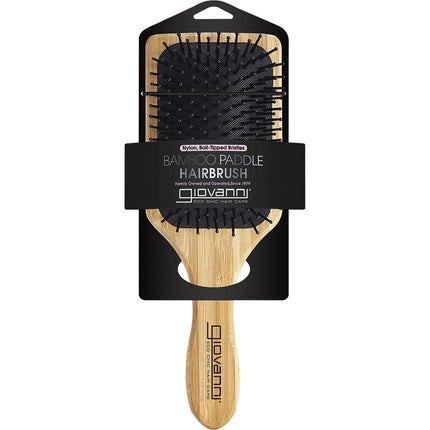 Giovanni - Bamboo Hair Brush Paddle Nylon Ball Tipped Bristles -
