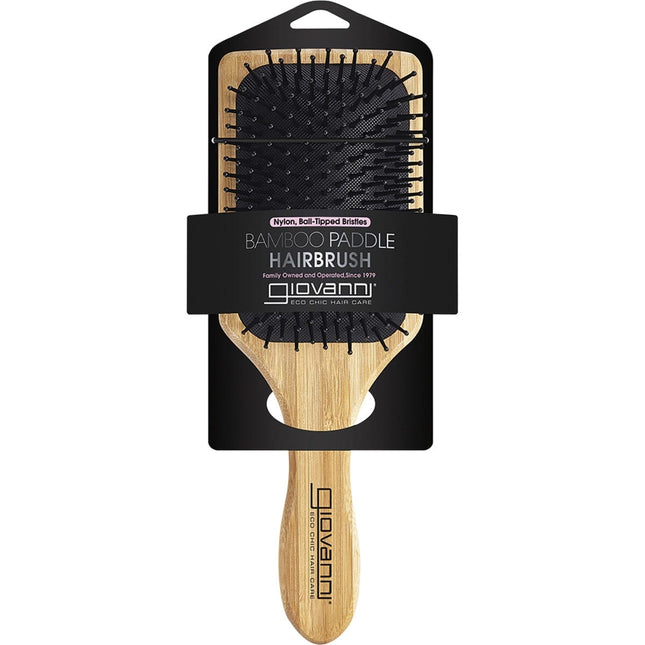 Giovanni - Bamboo Hair Brush Paddle Nylon Ball Tipped Bristles -