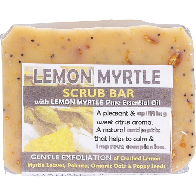 HARMONY SOAPWORKS Soap Scrub Bar Lemon Myrtle 140g | Body Wash