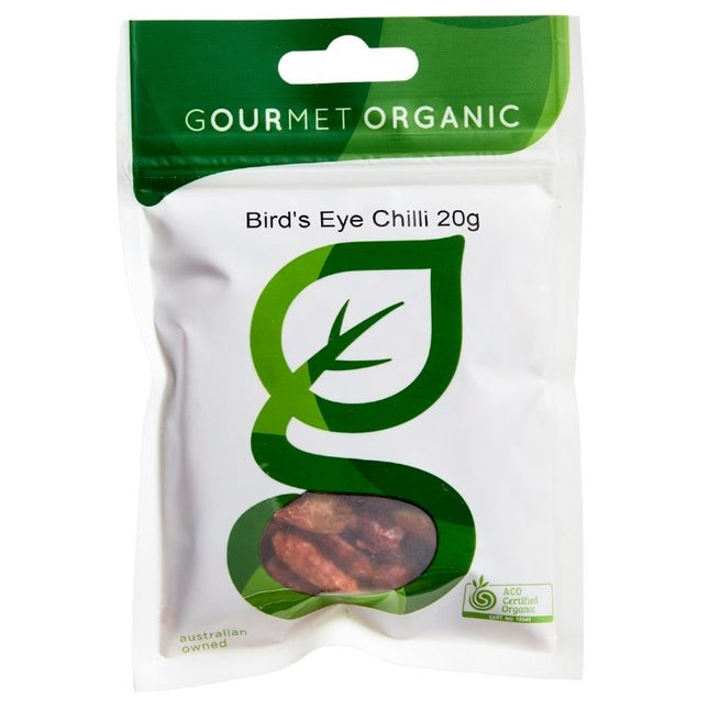 GOURMET ORGANIC CHILLI BIRD'S EYE 20G