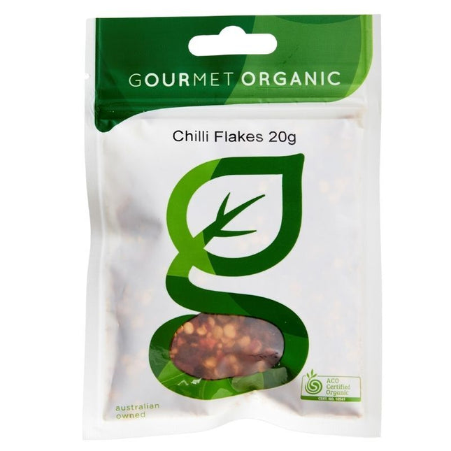 GOURMET ORGANIC CHILLI FLAKES 20G