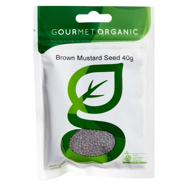 GOURMET ORGANIC MUSTARD SEED BROWN 40G