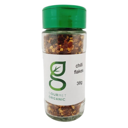 GOURMET ORGANIC CHILLI FLAKES 38G