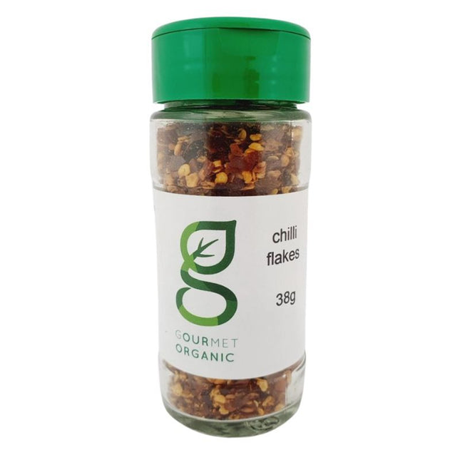 GOURMET ORGANIC CHILLI FLAKES 38G