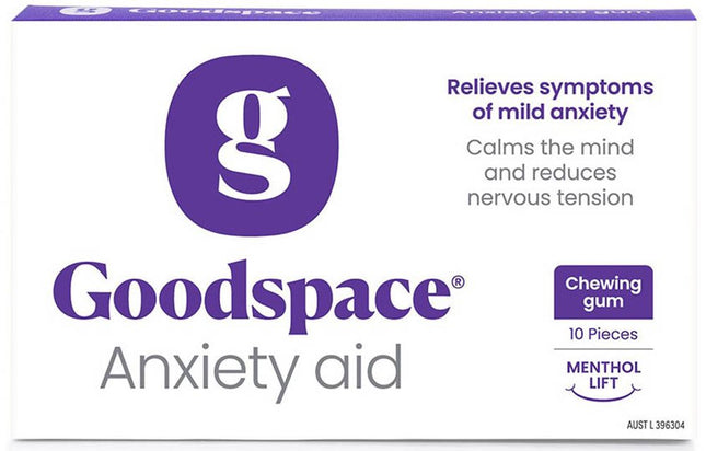 GOODSPACE ANXIETY AID CHEWING GUM 10PK X 12