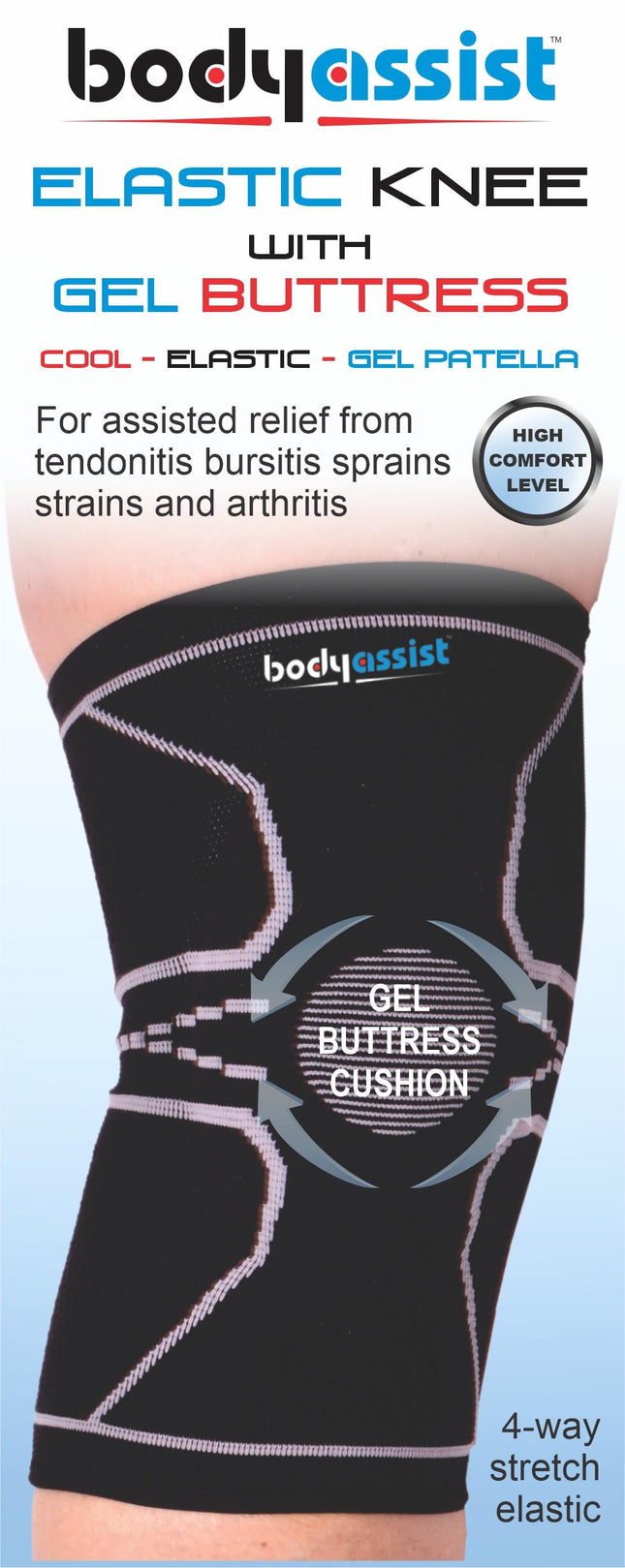 BODYASSIST Elastic Knee with Gel Buttress