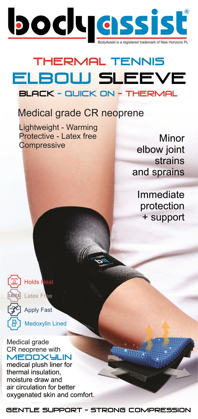 BODYASSIST Thermal T-Elbow Sleeve Black