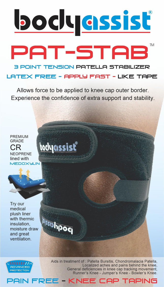 BODYASSIST Patstab Knee Support Black
