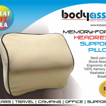 BODYASSIST Memory Foam Headrest Support Pillow