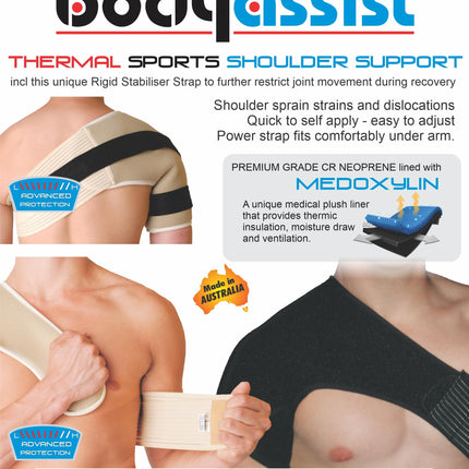BODYASSIST Sports Shoulder Brace Beige Right