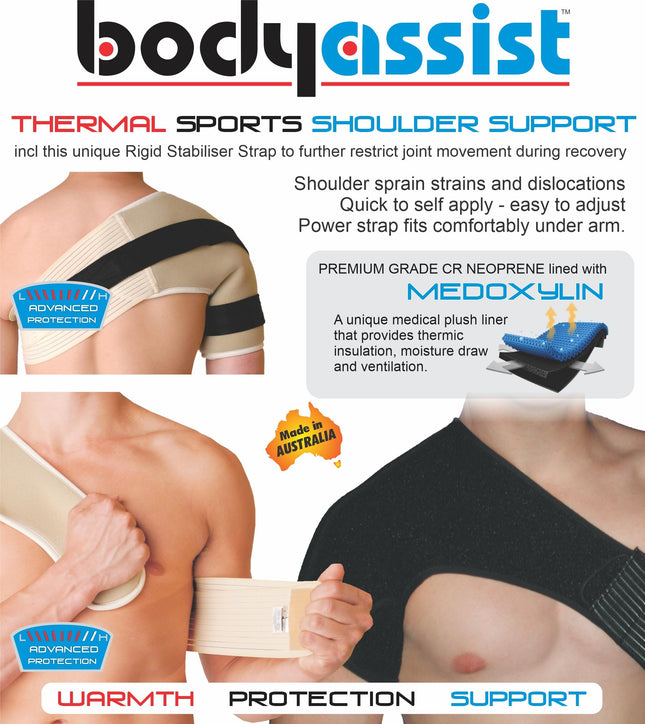 BODYASSIST Sports Shoulder Brace Beige Right