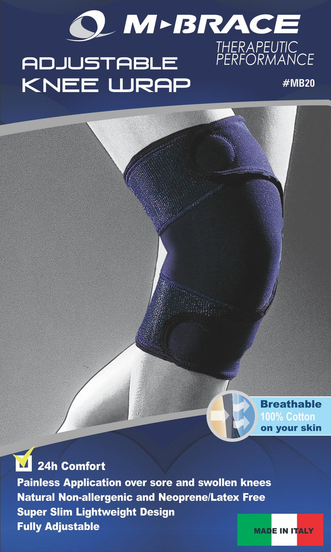 M-BRACE Knee Wrap Brace Blue
