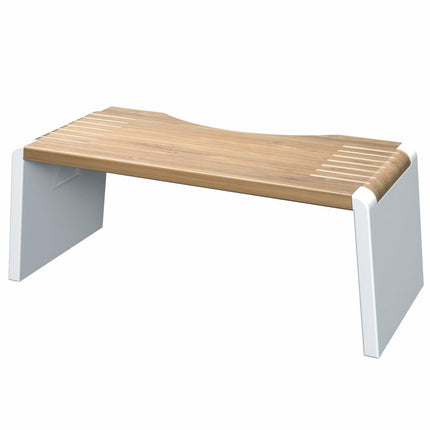 Squatty Potty Stockholm Bamboo Folding Toilet Stool White Legs