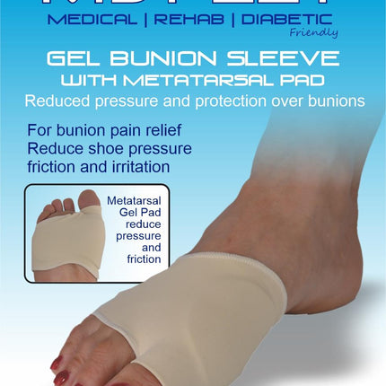 MY FEET Gel Bunion Sleeve & Metatarsal Pad