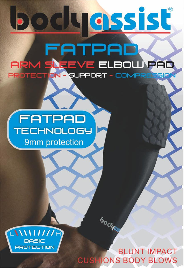 BODYASSIST Fatpad Extended Elbow Sleeve Black