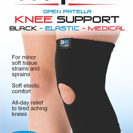 BODYASSIST Sports Elastic Knee Open Black