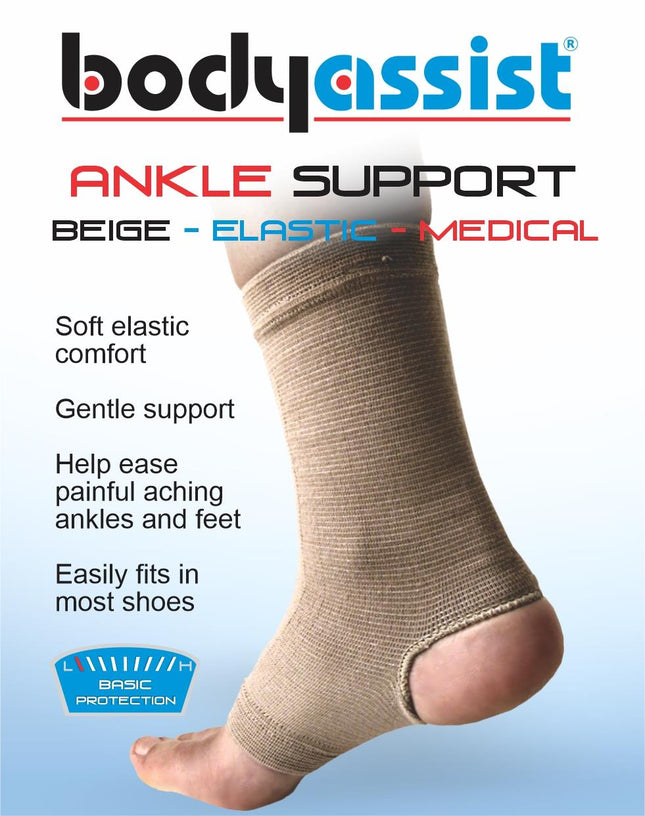 BODYASSIST Slip-On Ankle Beige