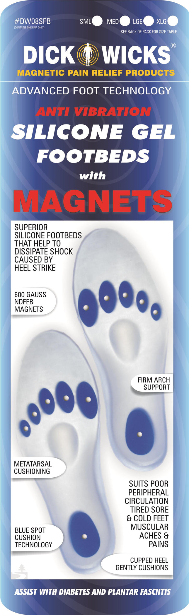 DICK WICKS Silicone Footbed with Magnets